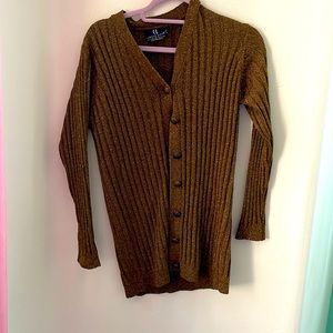 Gold metallic vintage Carole little cardigan